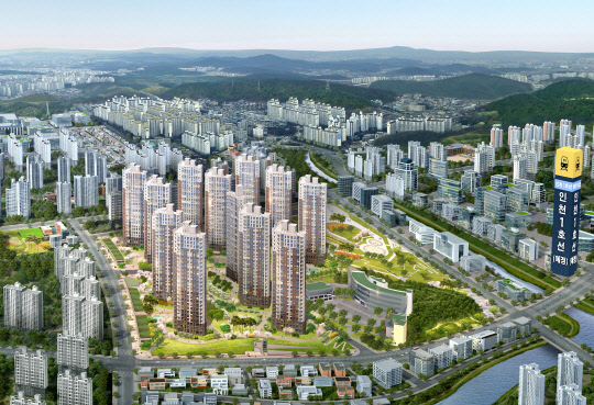 검단파라곤 센트럴파크 조감도. <동양건설산업 제공>